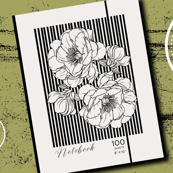 NOTEBOOK 100 PAGES, MATTE FINISH, SIZE 8.0" X 10.0", PAPERBACK COVER - Picture 1 of 5